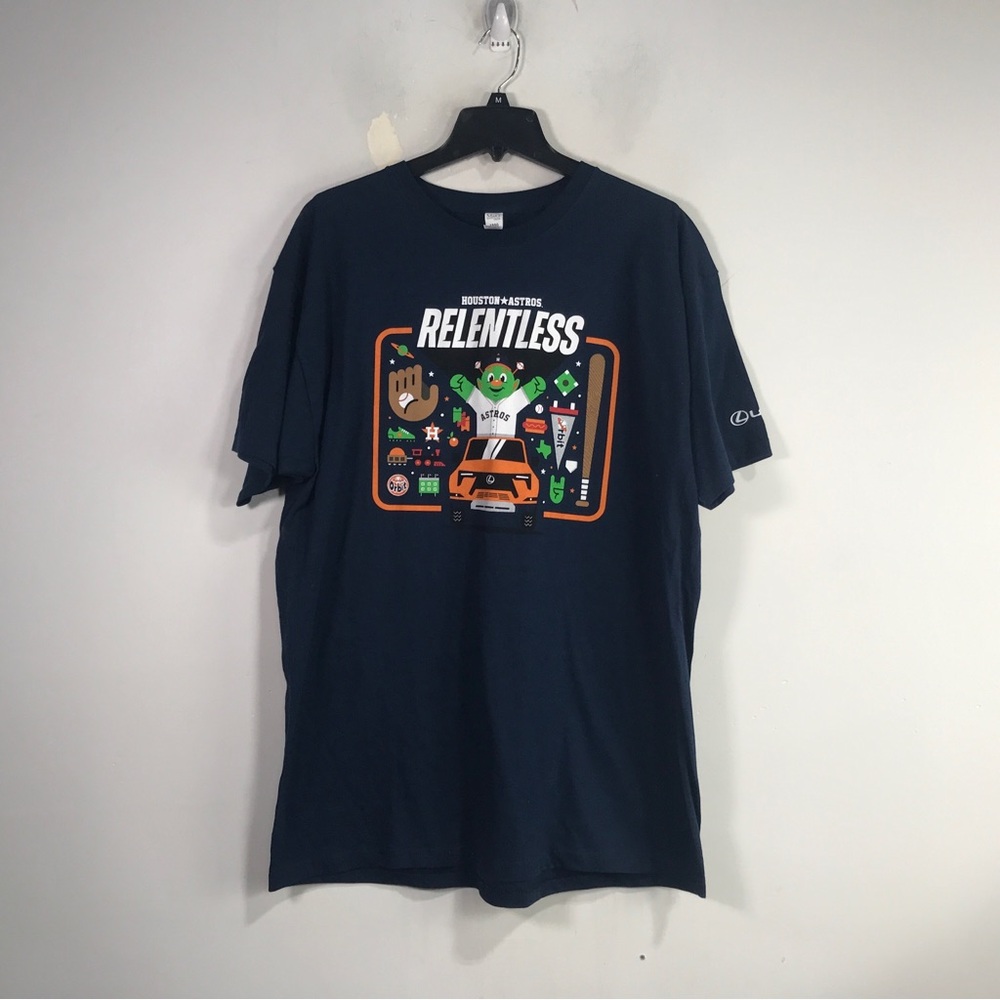M&O Gold Houston Astros Lexus Graphic Tee, Men's Size XL - Navy/Multicolor